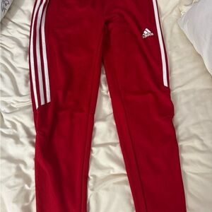 Red adidas pants- women size S